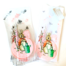 10 x FLOPSY BUNNY Cellophane treat sweet loot bags Easter /Christening /Birthday