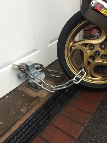 And over garage door - over,