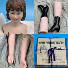 Vtg Collector’s Old Fashioned Handmade Bisque Porcelain Doll Kit "CAMILE"