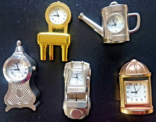 5 miniature clocks collection