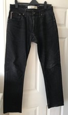 Mish Mash Black Jeans Size 34 Regular 31” Leg, Pockets, Zip Closure Good Con