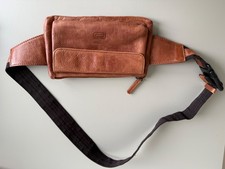 Brown leather bum bag