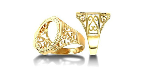 9ct yellow gold half - 9ct,