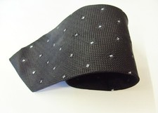 Moschino Black Floral With A Silver Floral Centre Designer Silk Mens Tie