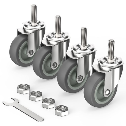 Inch caster wheels threaded - 3,