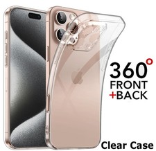 CLEAR FULL BODY 360 Case iPhone 17 16 15 14 13 12 Pro Max Shockproof Phone Cover