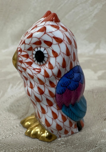 Herend porcelain owl 1 75 - owl,