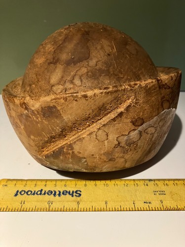 Vintage hat block wooden - hat,