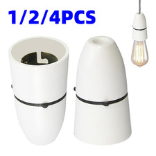 1/2/4Pcs B22 Bulb Bayonet Pendant Lamp Holder Ceiling Pendant Light Fitting Whit