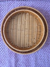 Set of 2 Wicker Rattan Round