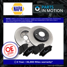 2x Vented Brake Discs and Pads fits FORD FIESTA Mk6 1.25 Front 08 to 17 258mm