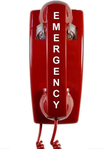 Emergency wall telephone - emergency,