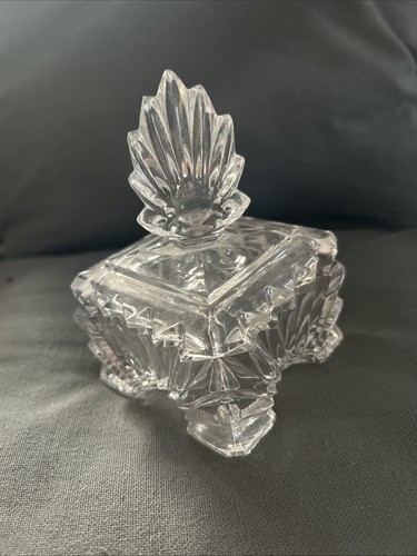 Small clear glass storage jar - clear,