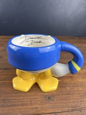 Genuine Disney Donald Duck Mug with legs Cup Blue White Yellow