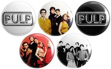 5 x Pulp BUTTON PIN BADGES