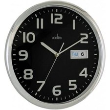 Acctim Supervisor Wall Clock With Day & Date - White or Black Face Available