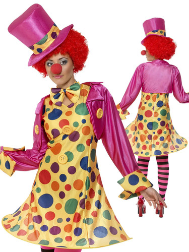 Ladies circus clown costume - ladies,