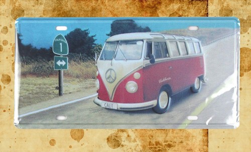 Old bus tin sign - old,