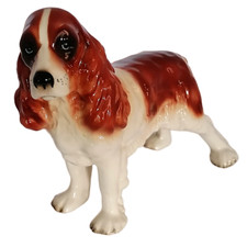 Coopercraft Brown & Cream Springer Spaniel Dog China Figurine 9" L Birthday Gift