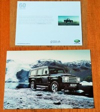 2008 Land Rover Defender SVX 90 110 60th Anniversary UK Promo Card / Brochure 