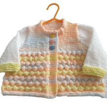 ** HAND KNITTED WHITE & PASTEL