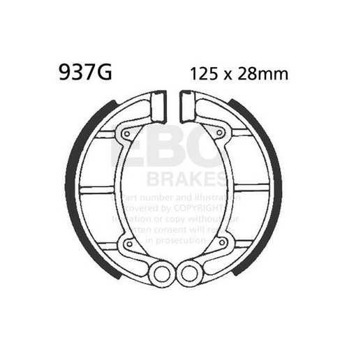 Ebc grooved brake shoe - brake, set