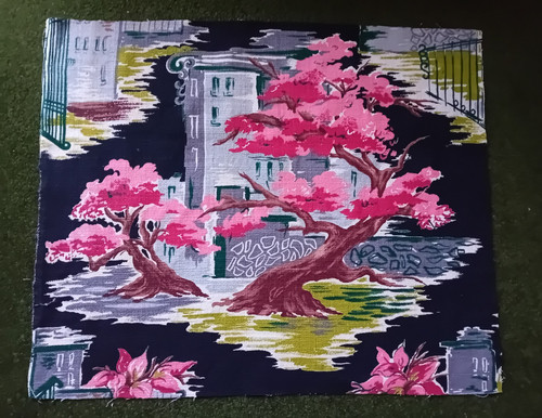 Autumnal tree barkcloth