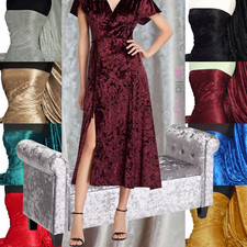 Crushed velvet craft dress - crushed,