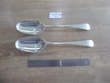 PAIR OF EARLY  GEORGIAN Antique  Solid Sterling Silver SERVING SPOONS DATE 1770