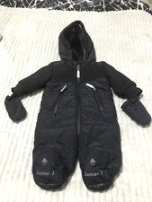 Jasper Conran Junior J Age 3-6 Months Navy/Black Padded Cosy Lined Snowsuit VGC