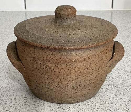 Studio pottery lidded - pottery,