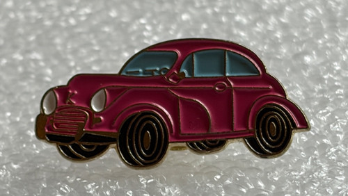 Pink car enamel pin badge - pink,