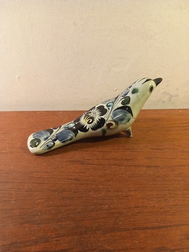Mexican pottery bird - bird,, signed