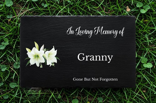 Slate memorial grave marker - memorial,
