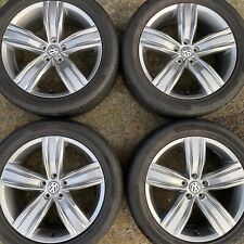 X4 GENUINE VOLKSWAGEN TIGUAN GREY 235 50 19 5NN601025C ALLOY WHEELS & TYRES SET