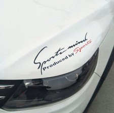 Reflective Sports Mind Letter Logo Decal Vinyl Car Stickers Headlight Sticker