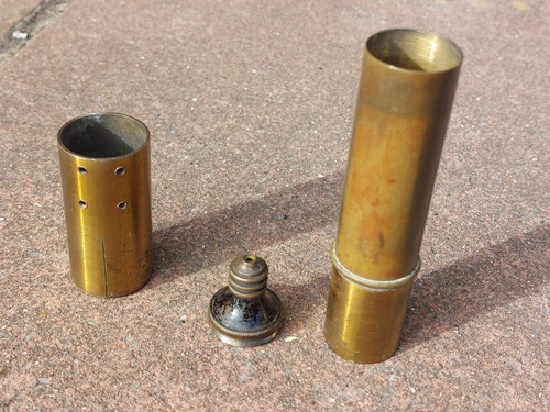Antique brass microscope - antique,