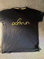parkrun black orange t shirt