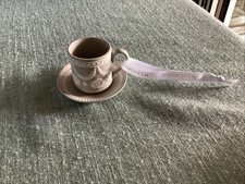 Wedgwood Jasperware Christmas Tree Hanging  Decoration Grey Teacup And Saucer