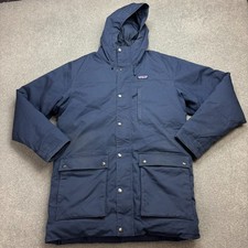 Patagonia Jacket Adult Medium Blue Canvas Maple Grove Parka Duck Down Coat Men