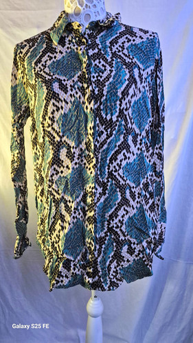 Topshop teal snake print - snake, shirt