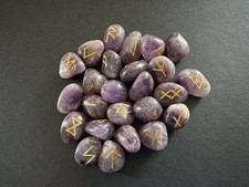 Amethyst rune stones set - rune,