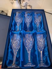 Winchester Rockingham Crystal Wine Glasses Set of 6, Never Been Used