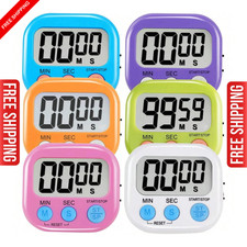LCD Digital Kitchen Timer Countdown Clock Loud Alarm Magnetic Stopwatch Backing