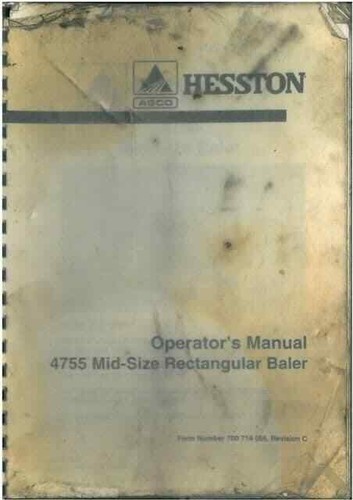 Hesston baler 4755 - hesston,