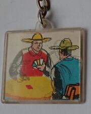 Vintage Retro Keyring Plastic Fliker Wiggle Tilt Winkies Magic Motion Cowboy ? 