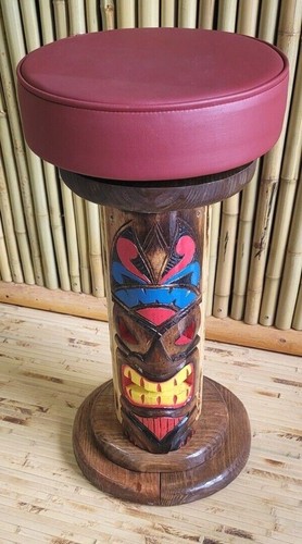 Tiki bar stool custom built - ,