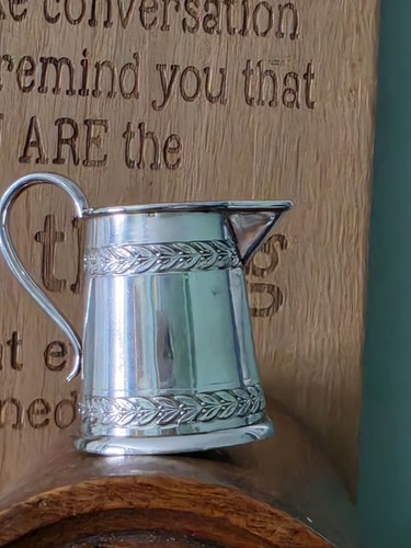 Small german silver creamer - small,