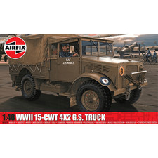 1:48 Scale Airfix British WWII RAF 15-cwt 4 x 2 G.S. Truck Plastic Model Kit