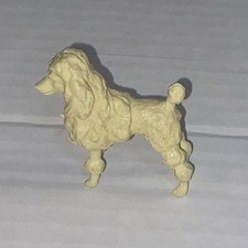 Vintage Poodle White Plastic